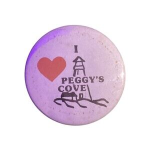 Vintage “I Heart Peggy’s Cove” Lighthouse Souvenir Pin - Nova Scotia, Canada